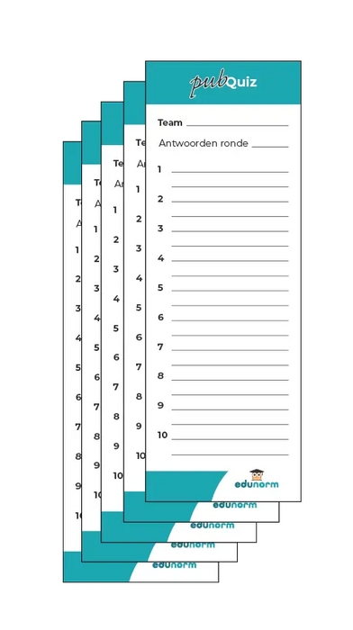 Antwoordblokken Pubquiz met 50 vel - 5 stuks