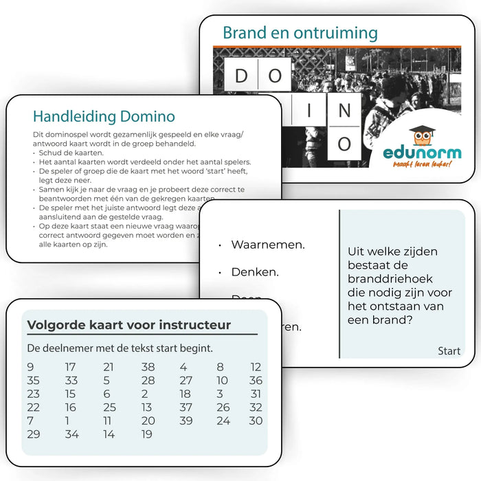 Dominospel Brand en ontruiming