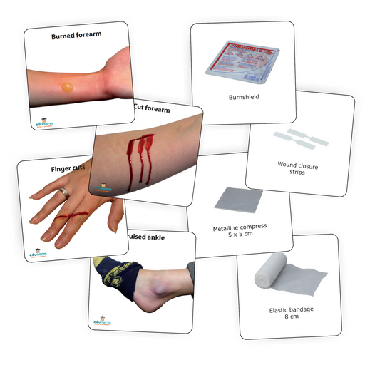 First aid for wounds kaarten