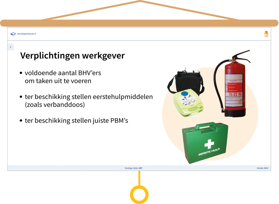 Kinder BHV Presentatie Slide 007 Verplichtingen Werkgever