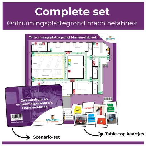 Ontruimingsplattegrond machinefabriek complete set