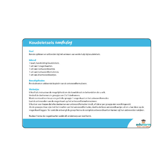 Opleidingsset Koudeletsels 2