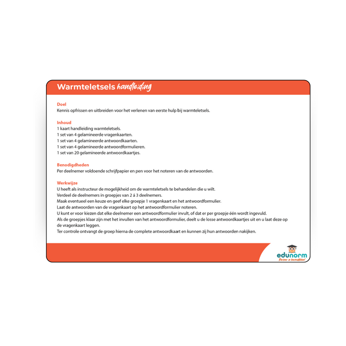Opleidingsset Warmteletsels 2