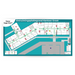 Table-top ontruimingsplattegrond Kantoor Groot Eigen Logo
